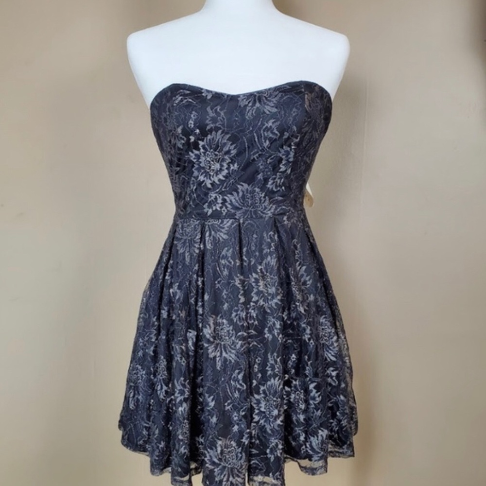 Forever 21 Strapless Black Cocktail Mini Dress NWT